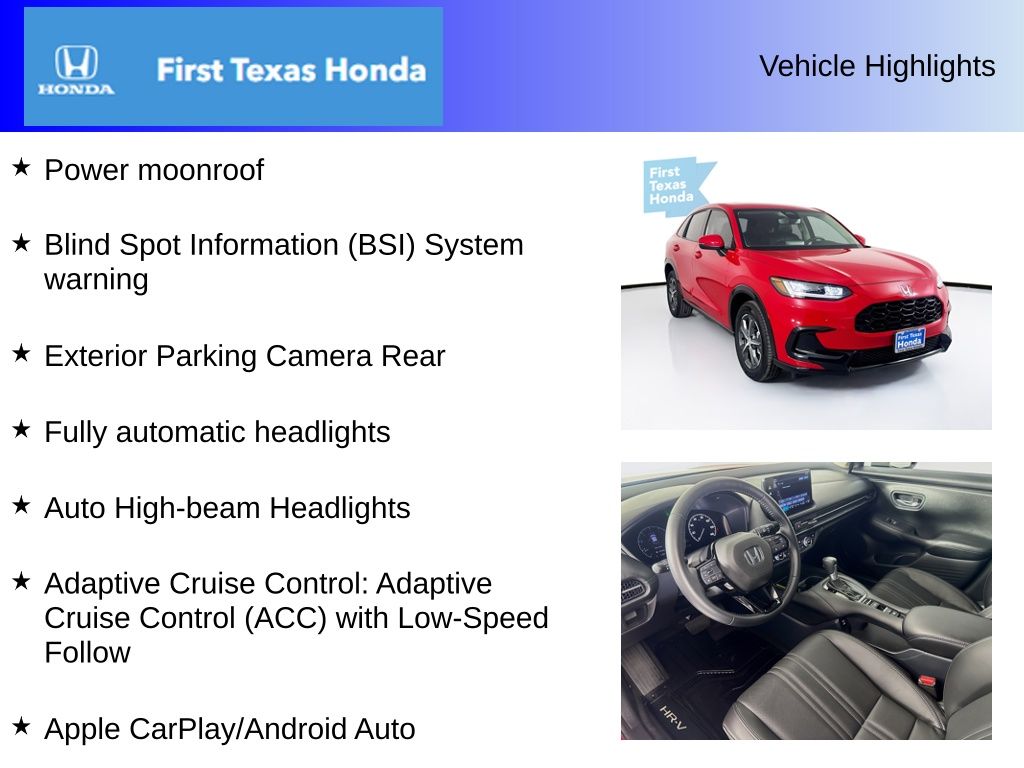 Used Car 2025 Honda Hr-v  Ex-l For Sale Under $30,000 In Austin, Texas