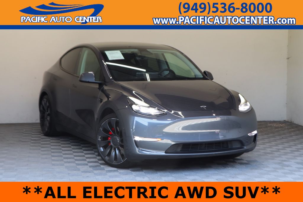 Gray 2023 Tesla Model Y Performance AWD SUV / Crossover All-Wheel Drive 1-Speed Automatic
