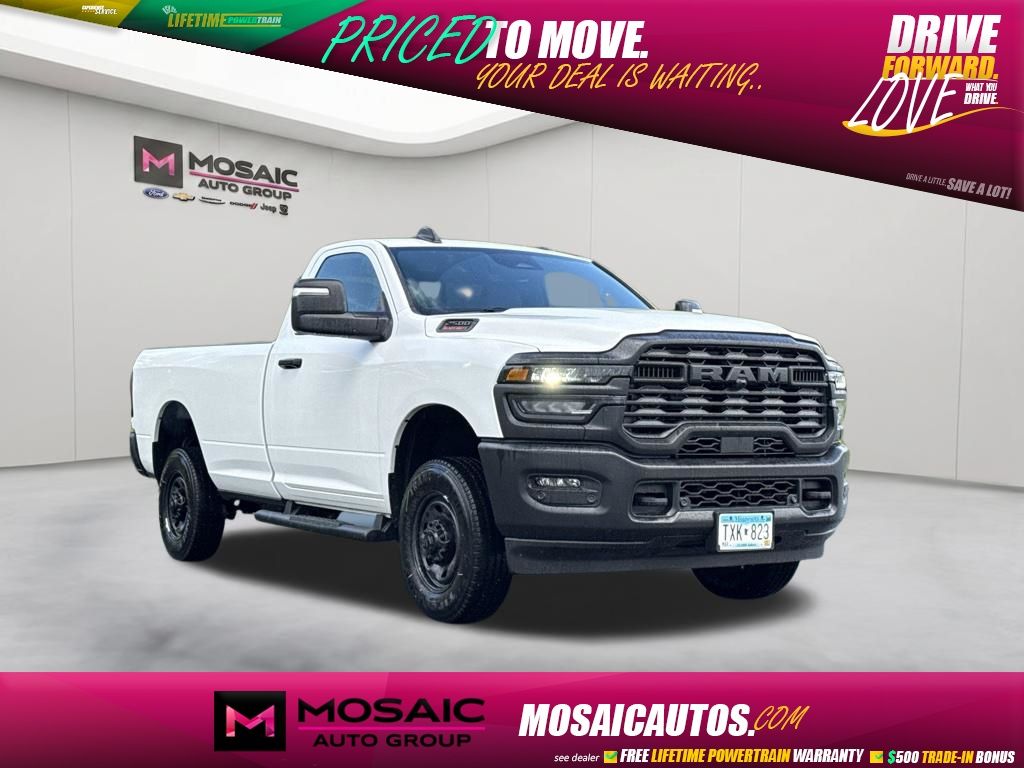 Bright White Clearcoat 2026 RAM 2500 Pickup Truck Four-Wheel Drive 8-Speed Automatic
