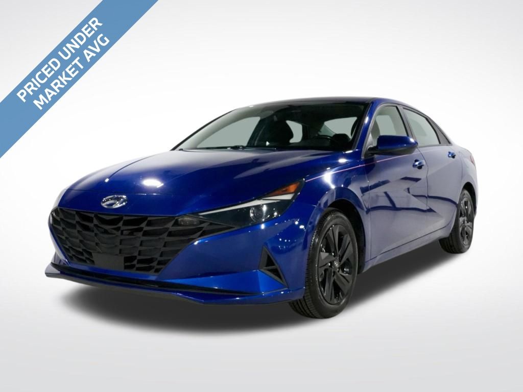 Intense Blue 2021 Hyundai Elantra Sedan Front-Wheel Drive Continuously Variable Transmission