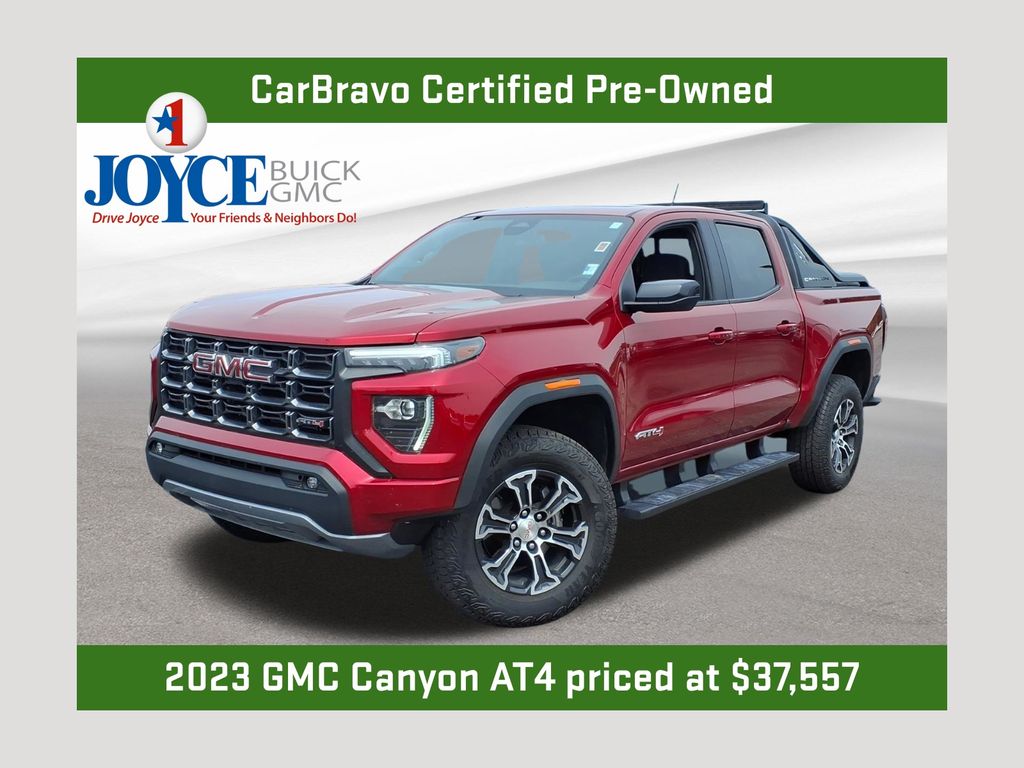Volcanic Red Tintcoat 2023 GMC Canyon Pickup Truck Four-Wheel Drive 8-Speed Automatic