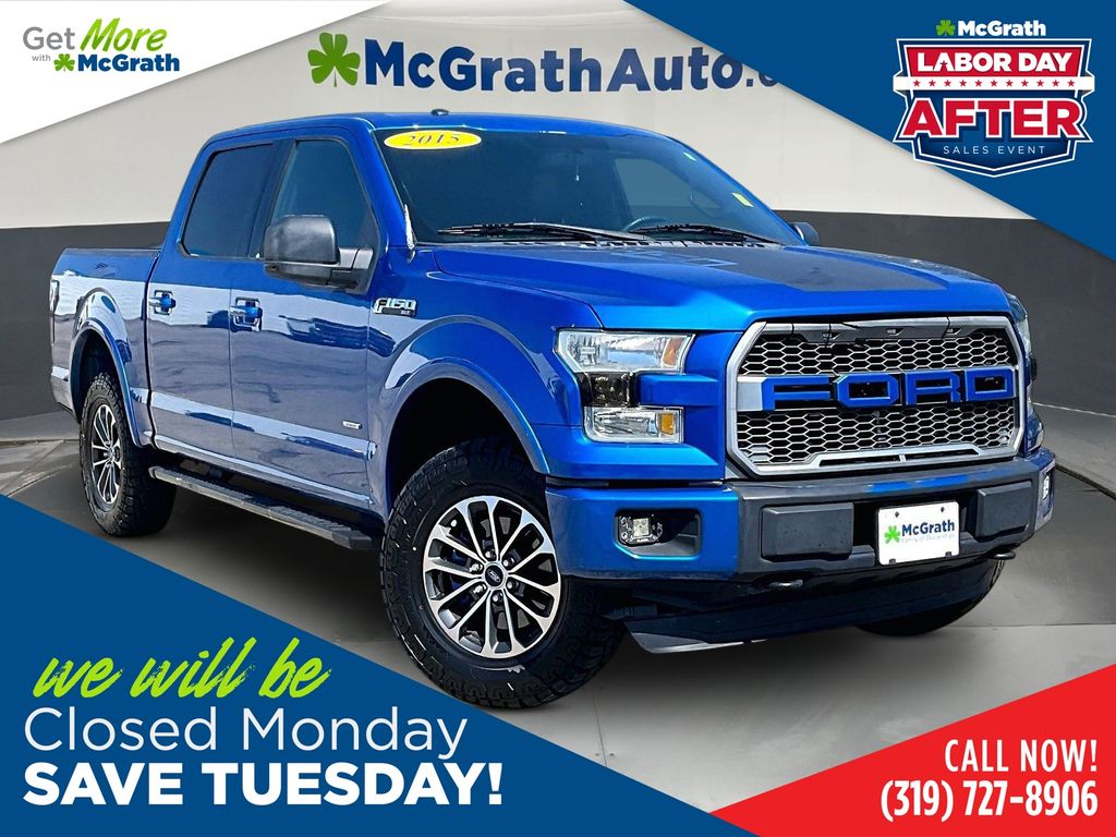 Blue Flame Metallic 2015 Ford F-150 Pickup Truck Four-Wheel Drive 6-Speed Automatic