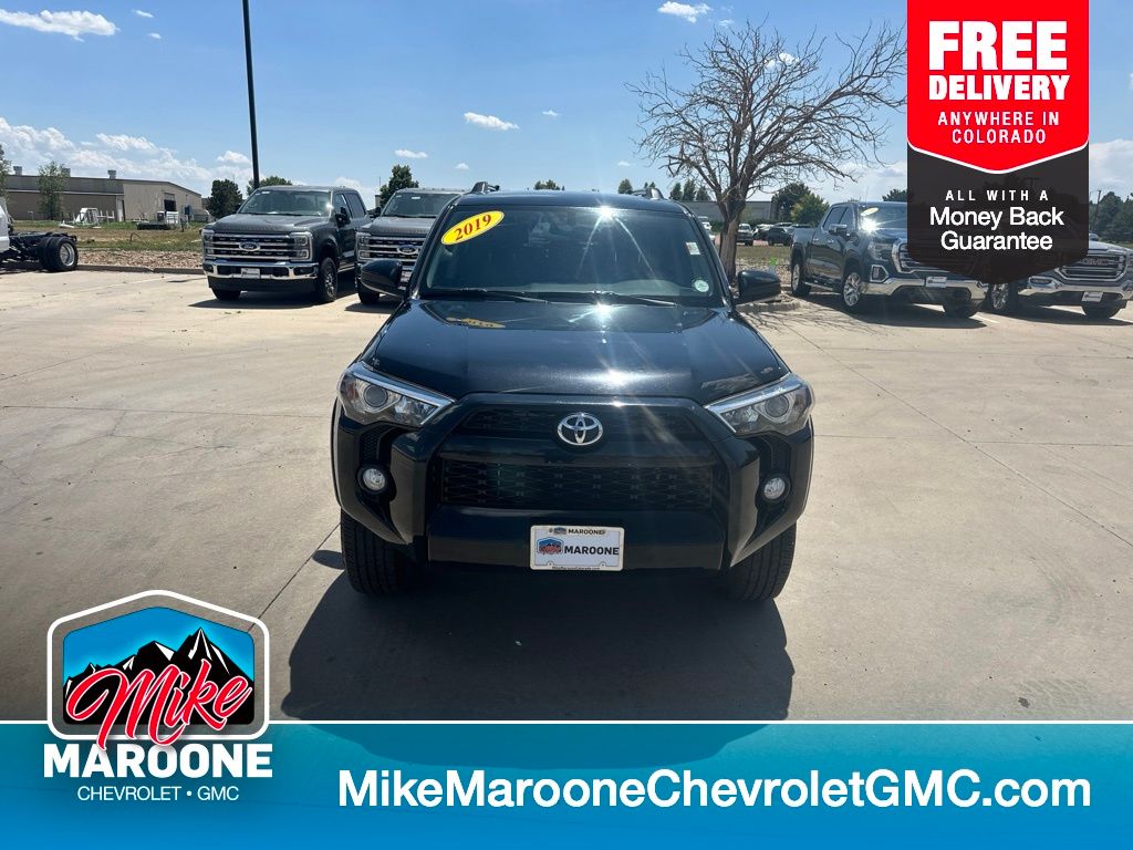 Midnight Black Metallic 2019 Toyota 4Runner SUV / Crossover Four-Wheel Drive 5-Speed Automatic Overdrive