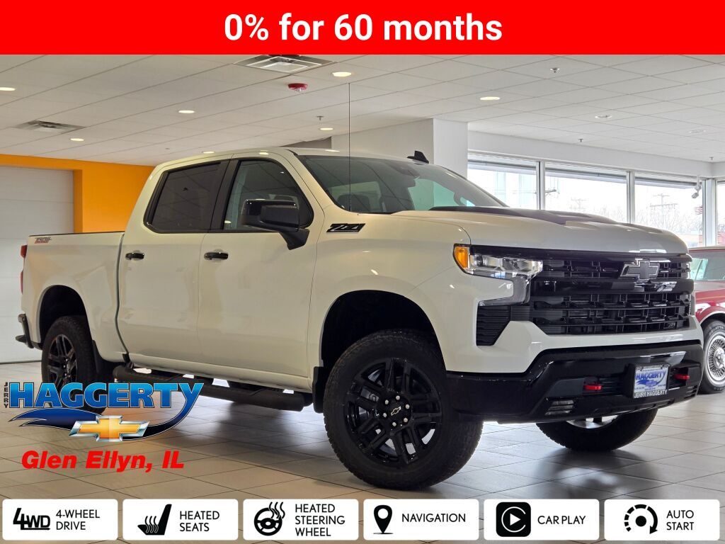 Summit White 2026 Chevrolet Silverado 1500 LT Trail Boss Crew Cab 4WD Pickup Truck Four-Wheel Drive Automatic