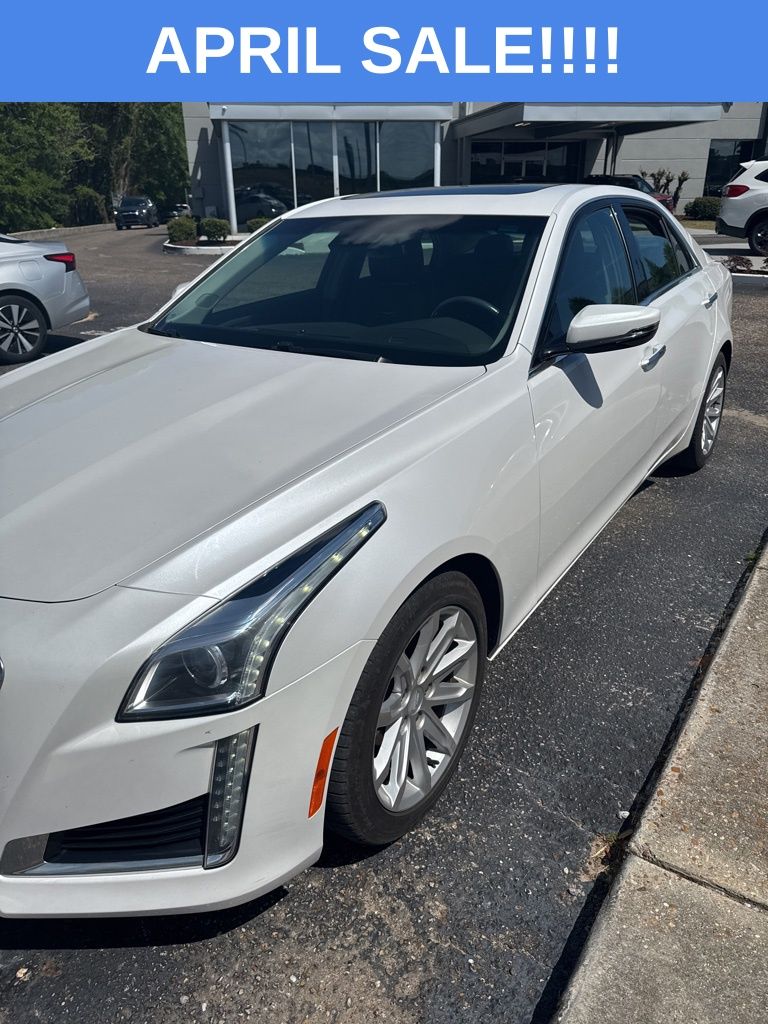 Crystal White Tricoat 2015 Cadillac CTS 3.6L Luxury RWD Sedan Rear-Wheel Drive 8-Speed Automatic