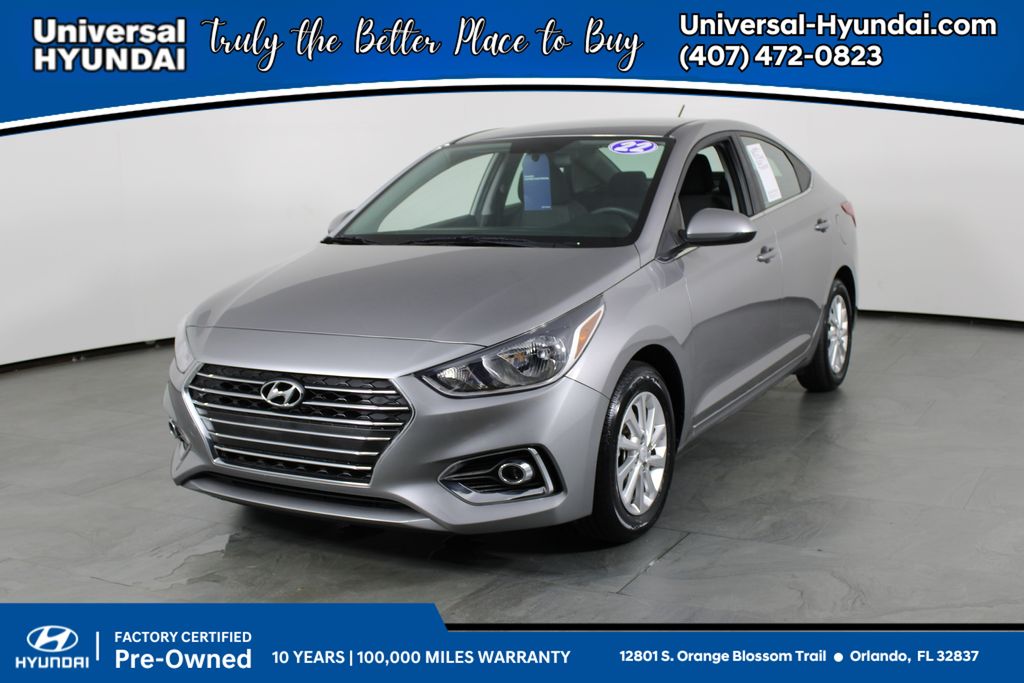 Forge Gray 2022 Hyundai Accent SEL FWD Sedan Front-Wheel Drive Continuously Variable Transmission