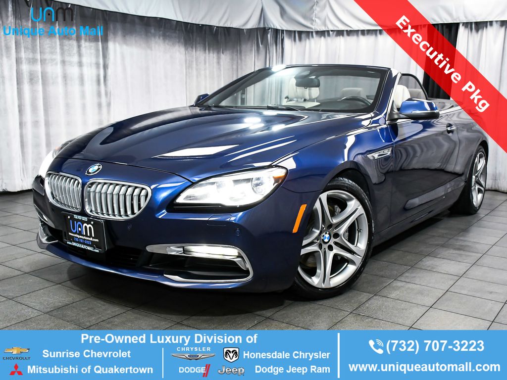 Mediterranean Blue Metallic 2018 BMW 6 Series 650i xDrive Convertible AWD Convertible All-Wheel Drive 8-Speed Automatic