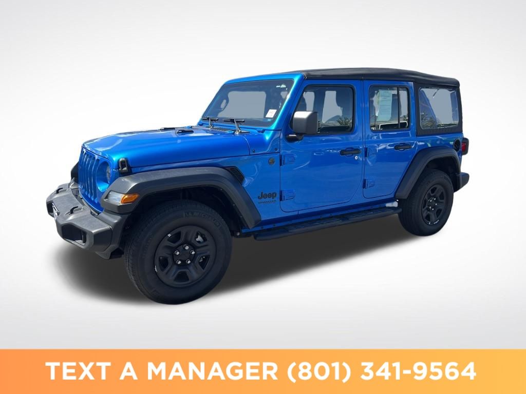 Hydro Blue Pearl Coat 2022 Jeep Wrangler Unlimited Sport 4WD SUV / Crossover Four-Wheel Drive 8-Speed Automatic