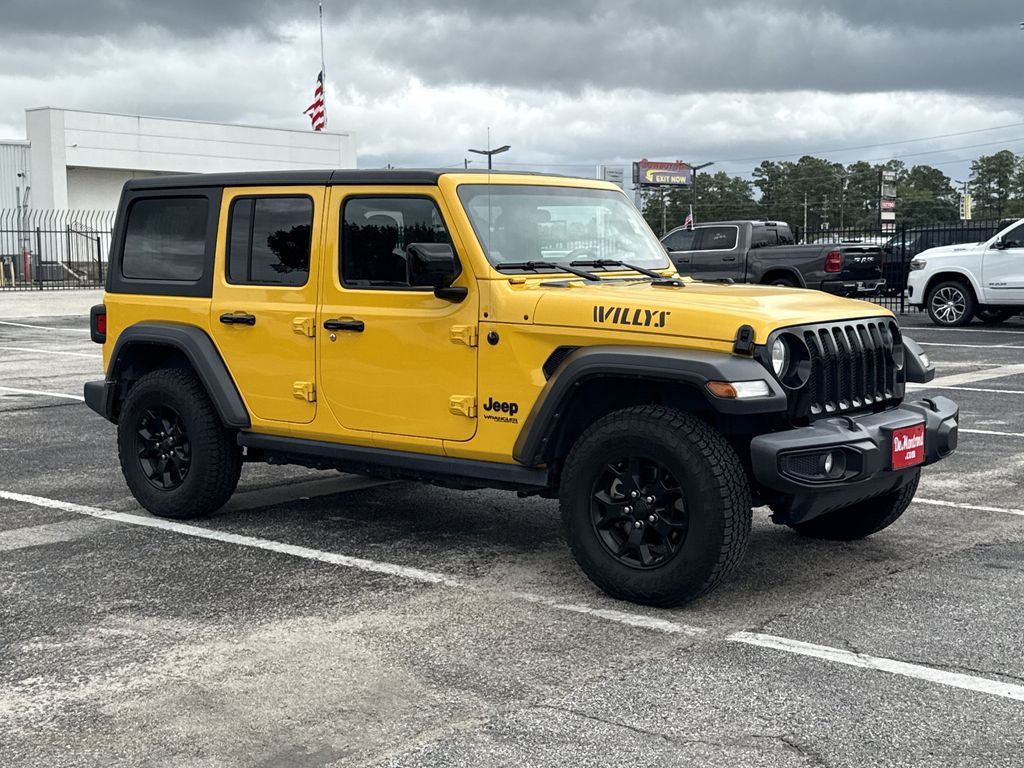 2021 Jeep Wrangler Unlimited Willys Yellow at Classic Elite Chevrolet Hwy 6