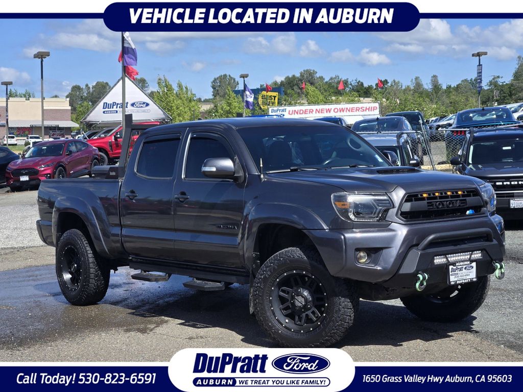 Black 2015 Toyota Tacoma Double Cab V6 4WD Pickup Truck Four-Wheel Drive 5-Speed Automatic