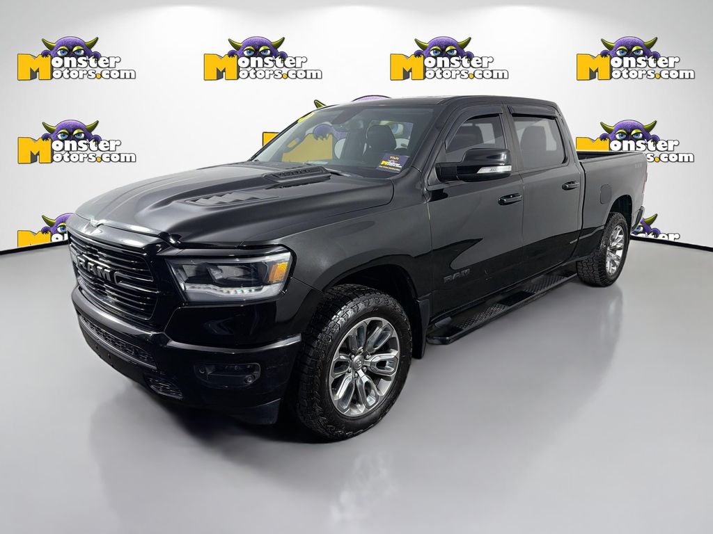 Diamond Black Crystal Pearlcoat 2019 RAM 1500 Sport Crew Cab 4WD Pickup Truck 8-Speed Automatic
