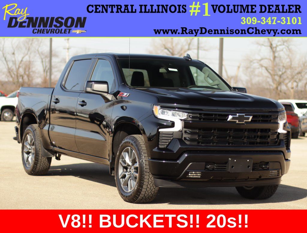 Black 2026 Chevrolet Silverado 1500 Pickup Truck Four-Wheel Drive Automatic