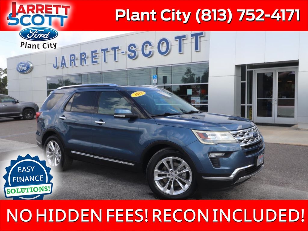 Blue Metallic 2018 Ford Explorer Limited SUV / Crossover Front-Wheel Drive 6-Speed Automatic