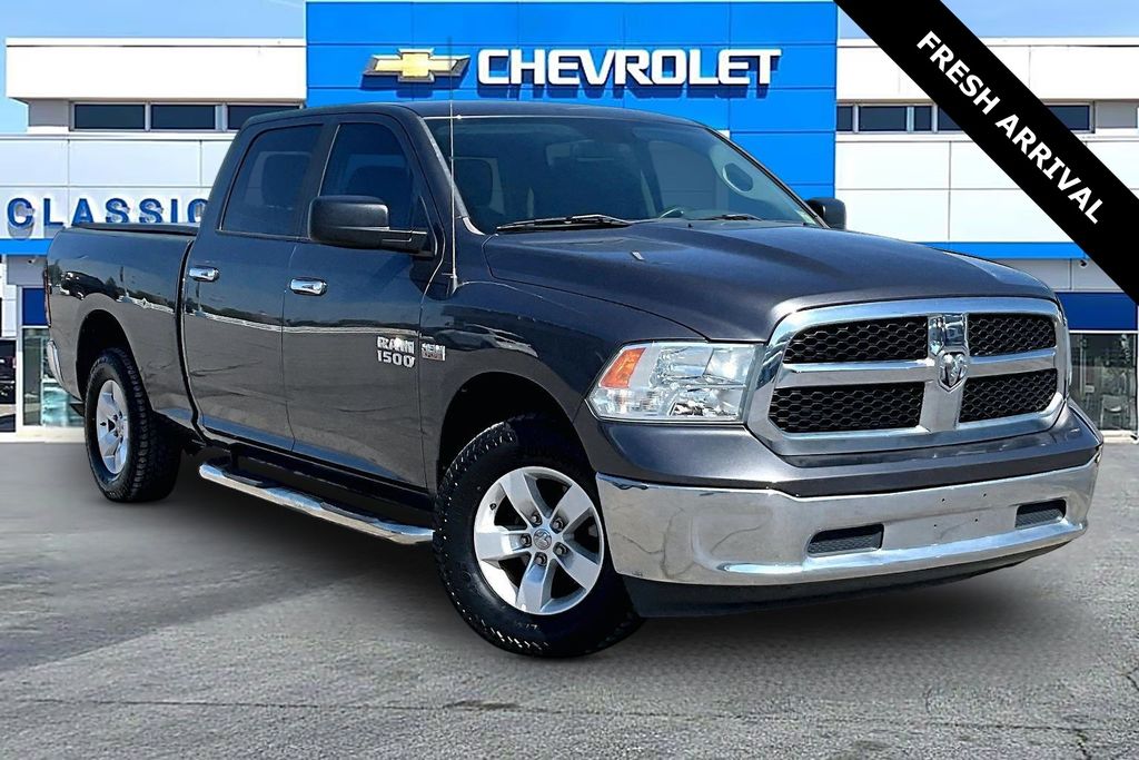 Gray (Granite Crystal Metallic Clearcoat) 2017 RAM 1500 Pickup Truck Four-Wheel Drive 8-Speed Automatic