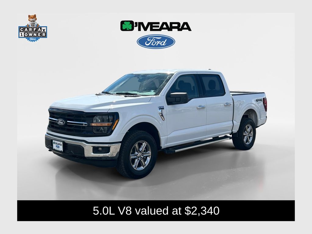 Oxford White 2025 Ford F-150 XLT SuperCrew 4WD Pickup Truck Four-Wheel Drive Automatic