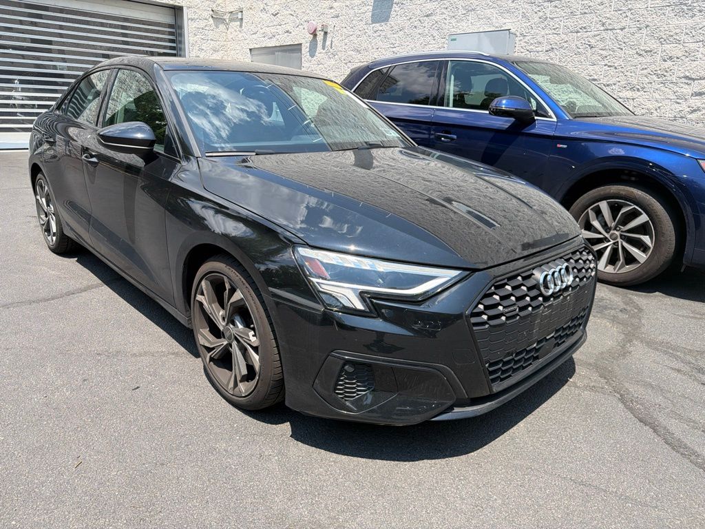 Brilliant Black 2023 Audi A3 Sedan All-Wheel Drive 7-Speed Automatic