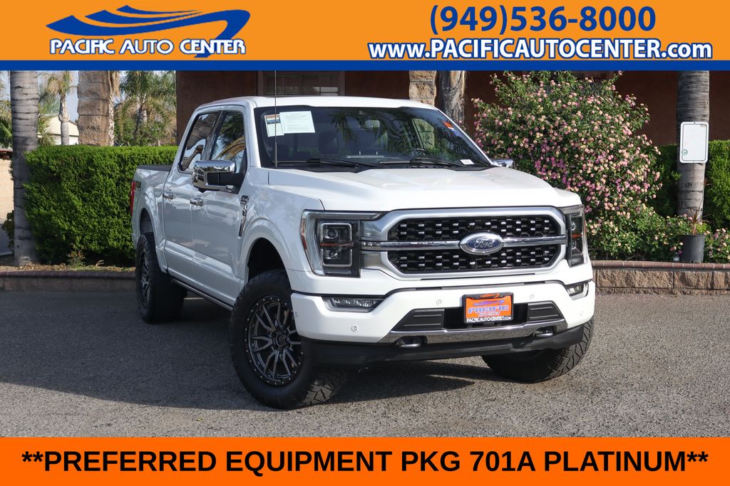 White Metallic 2021 Ford F-150 Pickup Truck Four-Wheel Drive Automatic