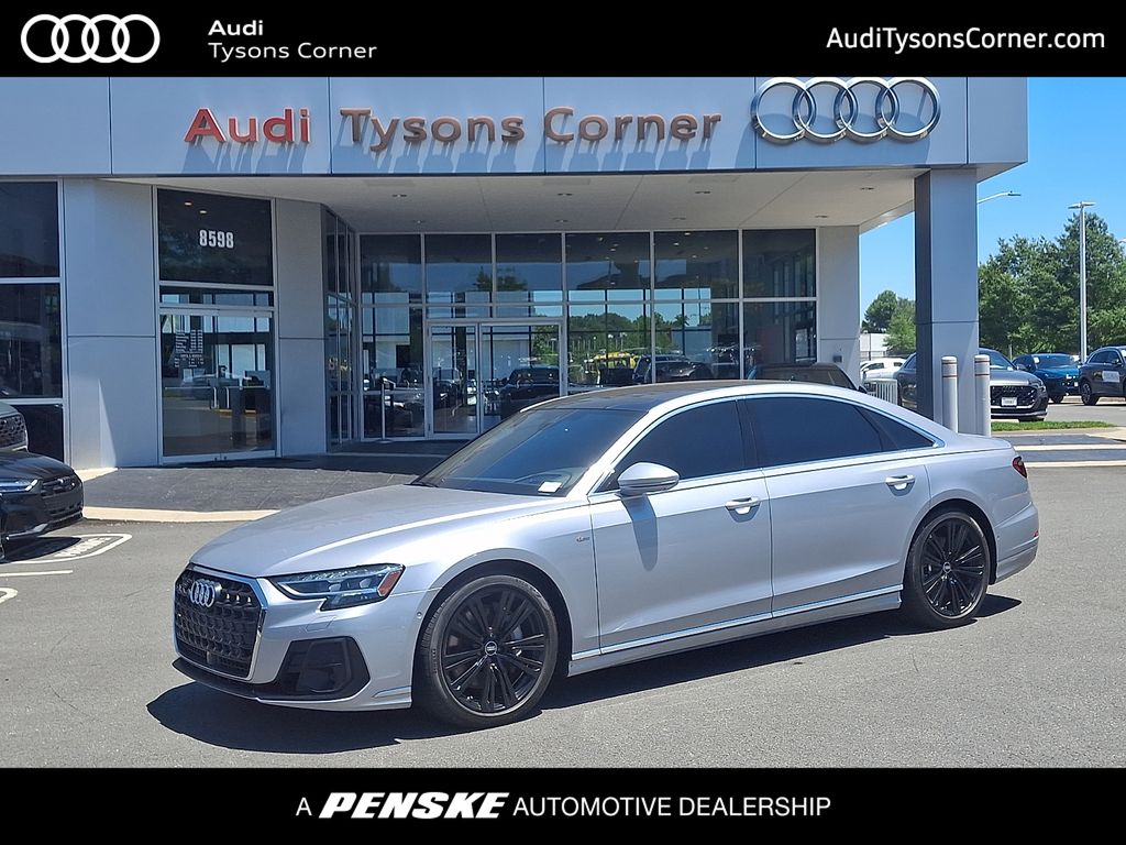 Florett Silver Metallic 2023 Audi A8 L quattro 55 TFSI Sedan All-Wheel Drive 8-Speed Automatic