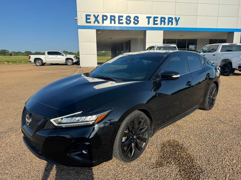 Super Black 2023 Nissan Maxima Sedan Front-Wheel Drive Continuously Variable Transmission