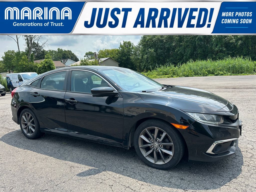 Crystal Black Pearl 2019 Honda Civic Sedan Front-Wheel Drive Continuously Variable Transmission