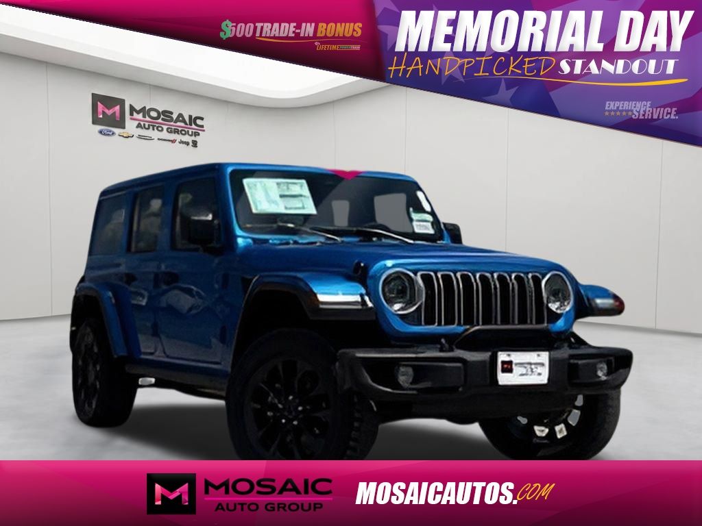 Hydro Blue Pearl Coat 2025 Jeep Wrangler 4xe Sahara 4WD SUV / Crossover Four-Wheel Drive 8-Speed Automatic