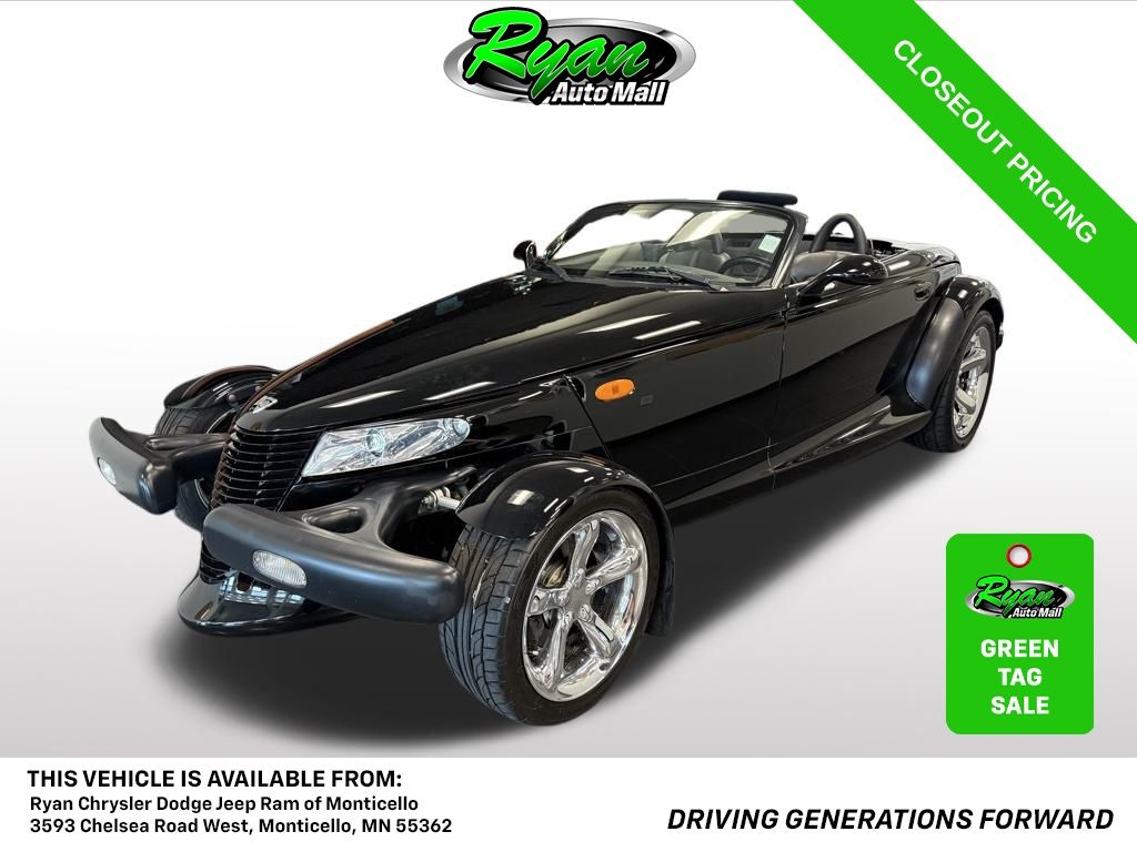 Prowler Black Clearcoat/Black Soft Top 2000 Plymouth Prowler Convertible Rear-Wheel Drive 4-Speed Automatic