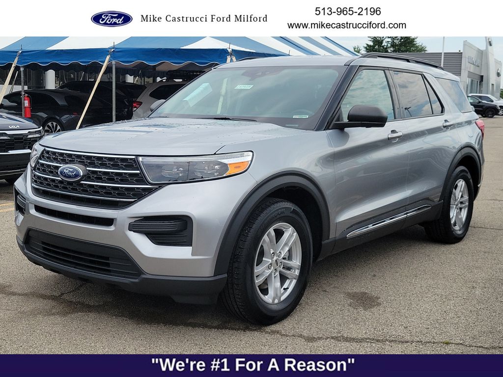 Silver Metallic 2023 Ford Explorer SUV / Crossover Rear-Wheel Drive Automatic