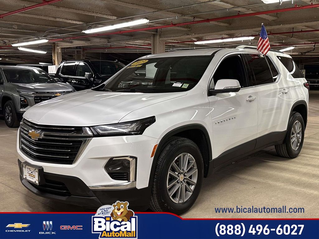 Summit White 2023 Chevrolet Traverse LT Leather AWD SUV / Crossover Four-Wheel Drive 9-Speed Automatic