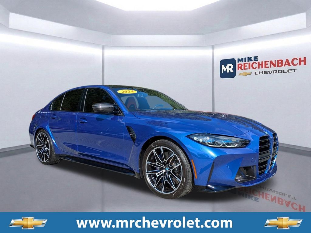 Portimao Blue Metallic 2024 BMW M3 Sedan Rear-Wheel Drive 6-Speed Manual