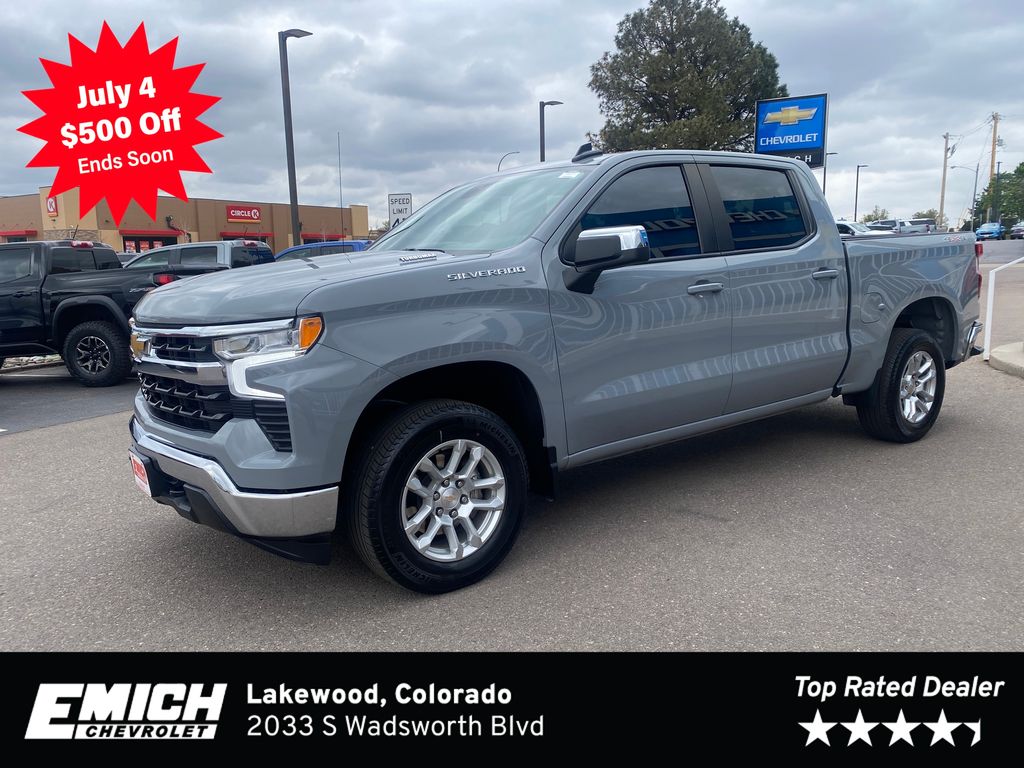 Slate Gray Metallic 2024 Chevrolet Silverado 1500 Pickup Truck Four-Wheel Drive 8-Speed Automatic