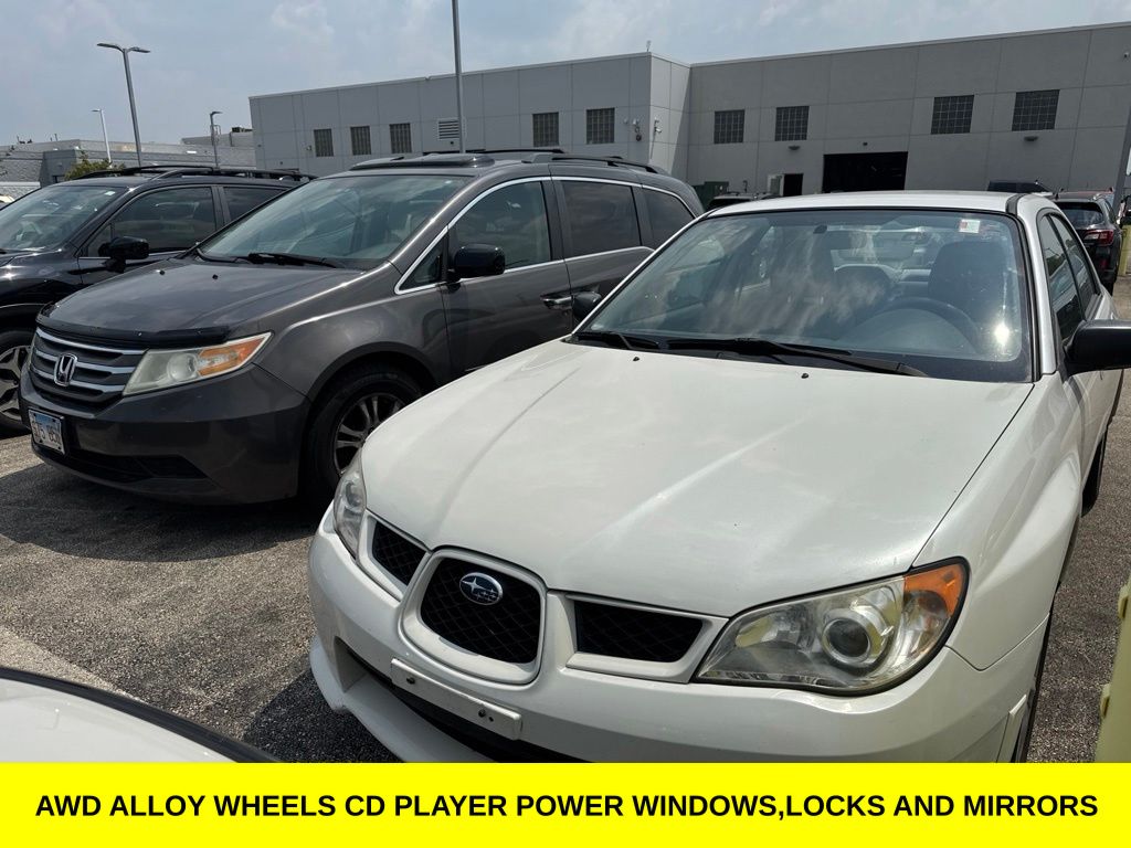 Satin White Pearl 2007 Subaru Impreza Sedan All-Wheel Drive 4-Speed Automatic Overdrive
