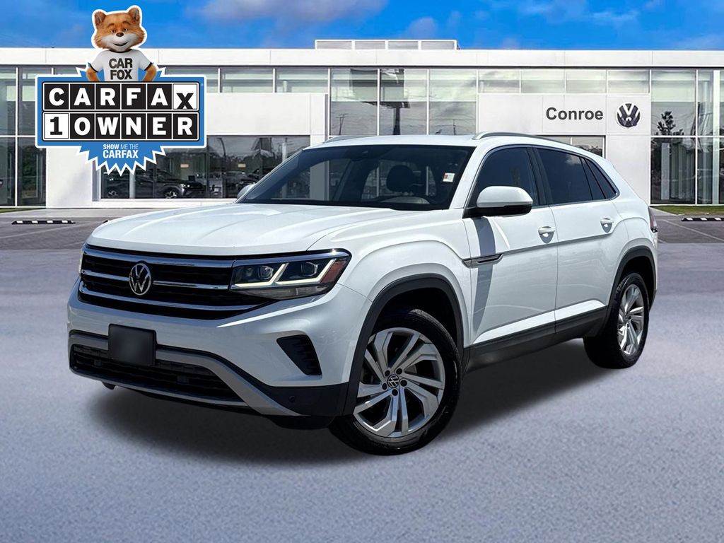 2020 Volkswagen Atlas Cross Sport 2.0T SEL White at AutoSavvy Houston Southwest
