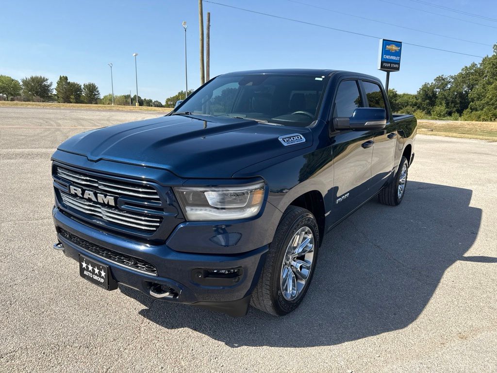 Patriot Blue Pearlcoat 2023 RAM 1500 Pickup Truck Four-Wheel Drive 8-Speed Automatic