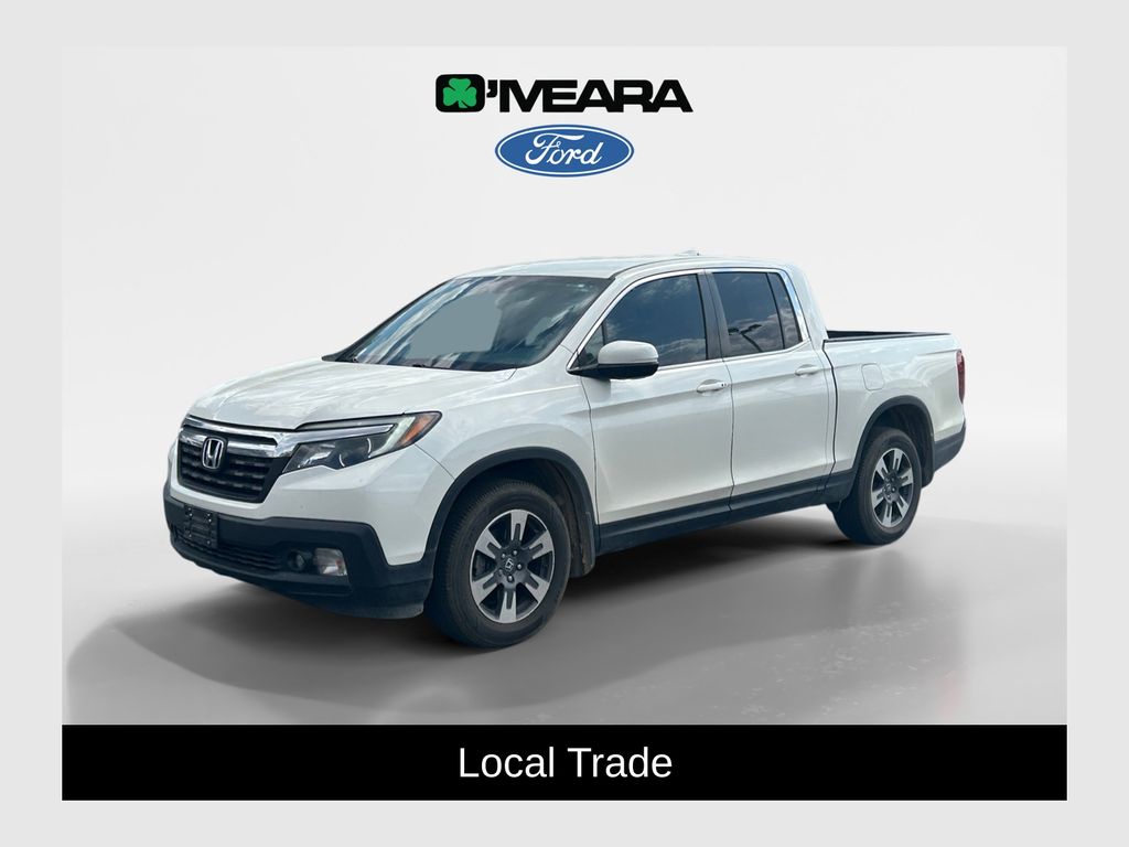 White 2018 Honda Ridgeline Pickup Truck All-Wheel Drive 6-Speed Automatic
