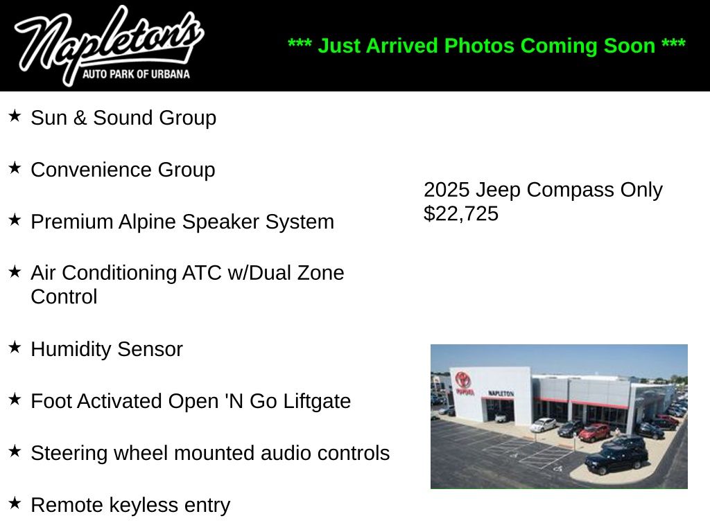 Bright White Clearcoat 2025 Jeep Compass SUV / Crossover Four-Wheel Drive 8-Speed Automatic
