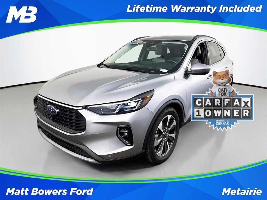Silver Metallic 2023 Ford Escape Hybrid SUV / Crossover Front-Wheel Drive Continuously Variable Transmission