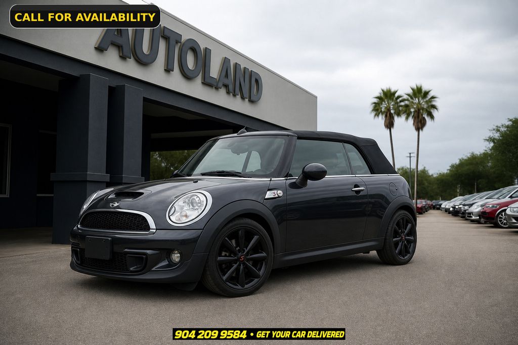 Midnight Black Metallic 2014 MINI Cooper Convertible Front-Wheel Drive 6-Speed Manual Overdrive