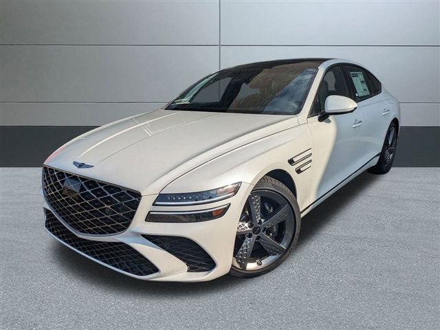 Uyuni White 2025 Genesis G80 2.5T Sport Prestige AWD Sedan All-Wheel Drive 8-Speed Automatic