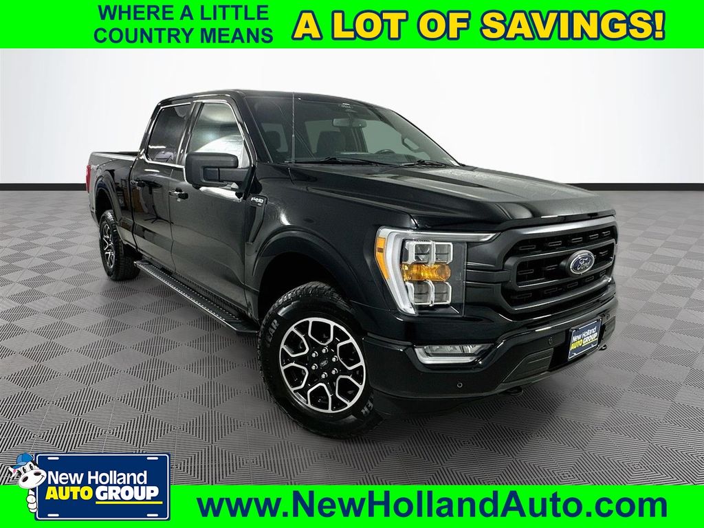 Black Metallic 2022 Ford F-150 XLT SuperCrew 4WD Pickup Truck Four-Wheel Drive Automatic