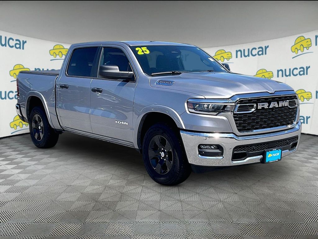 Silver 2025 RAM 1500 Pickup Truck Four-Wheel Drive 8-Speed Automatic