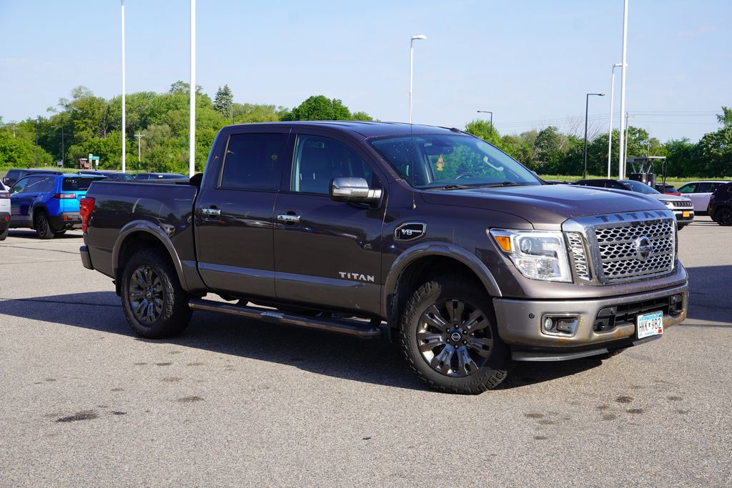 Java Metallic 2017 Nissan Titan Platinum Reserve Crew Cab 4WD Pickup Truck Four-Wheel Drive 7-Speed Automatic