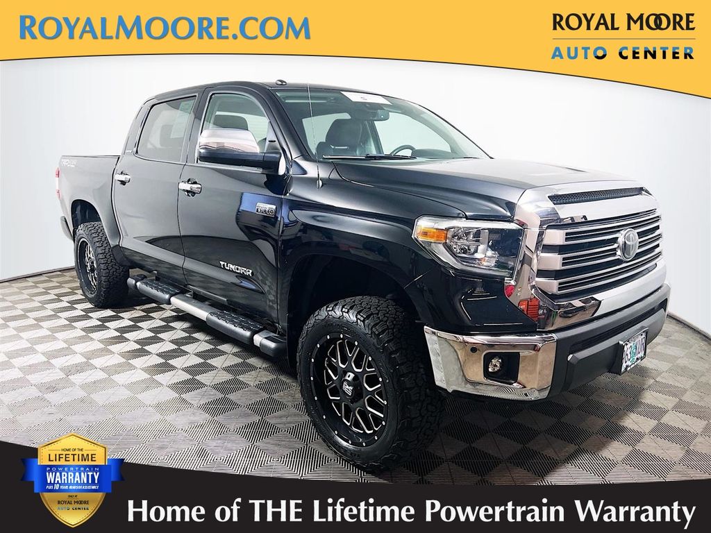 Midnight Black Metallic 2018 Toyota Tundra Limited CrewMax 5.7L 4WD Pickup Truck Four-Wheel Drive 6-Speed Automatic Overdrive