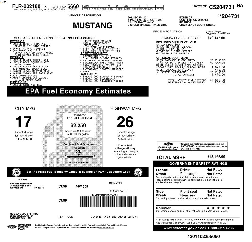 Used 2012 Orange Ford Boss 302 image 10