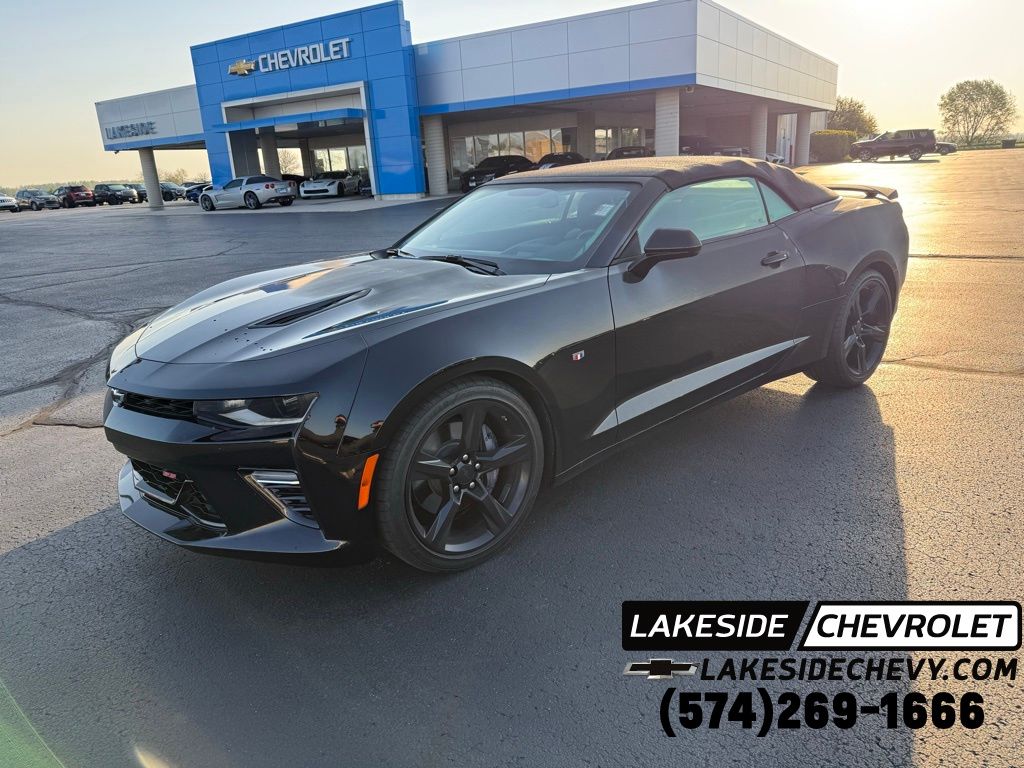 Black 2018 Chevrolet Camaro 2SS Convertible RWD Convertible Rear-Wheel Drive 6-Speed Manual