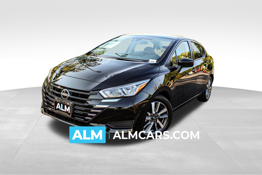 Super Black Metallic 2024 Nissan Versa Sedan Front-Wheel Drive Continuously Variable Transmission
