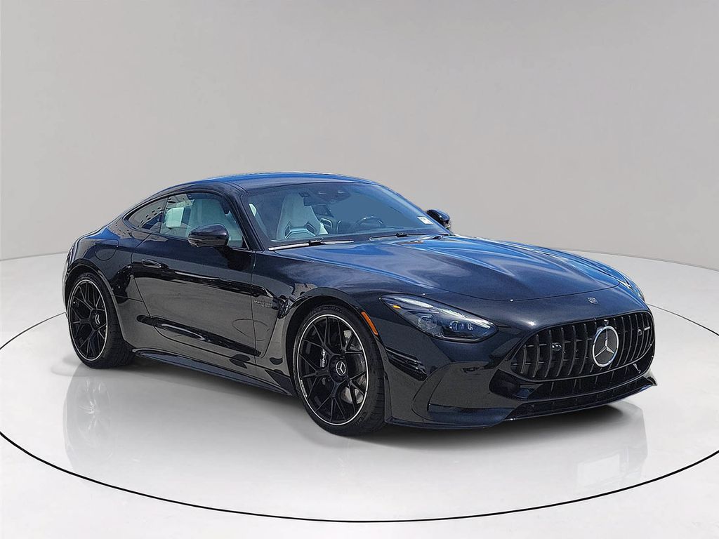 Obsidian Black Metallic 2026 Mercedes-Benz AMG GT Coupe All-Wheel Drive 9-Speed Automatic