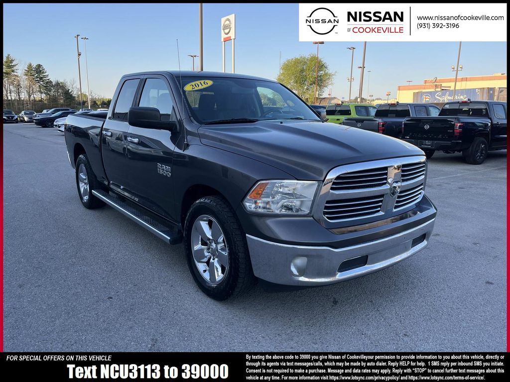Gray (Granite Crystal Metallic Clearcoat) 2016 RAM 1500 Big Horn Quad Cab RWD Pickup Truck 4X2 8-Speed Automatic