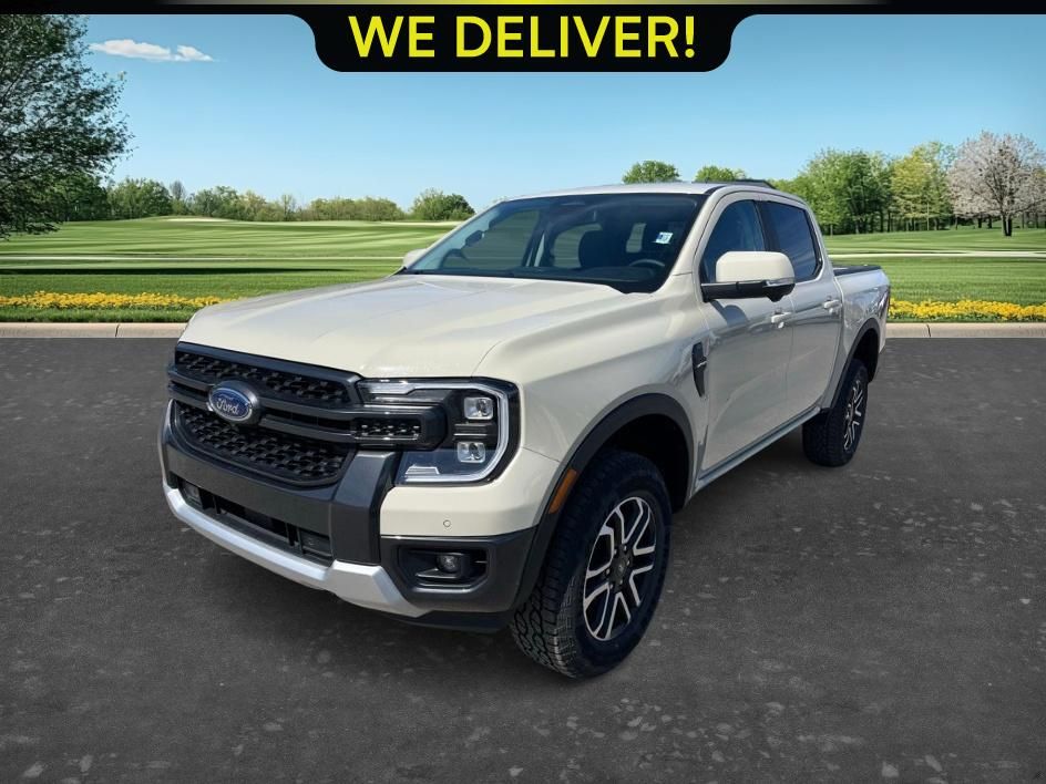 Desert Sand 2025 Ford Ranger Lariat SuperCrew 4WD Pickup Truck Four-Wheel Drive Automatic