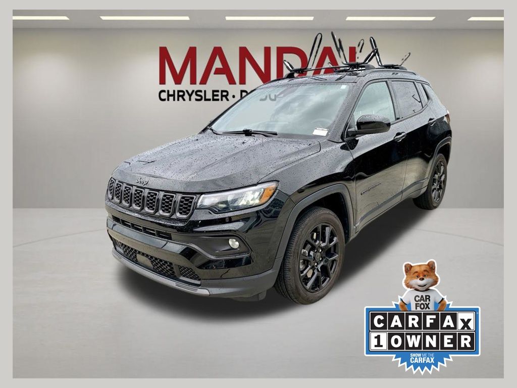 Diamond Black Crystal Pearlcoat 2025 Jeep Compass SUV / Crossover Four-Wheel Drive 8-Speed Automatic