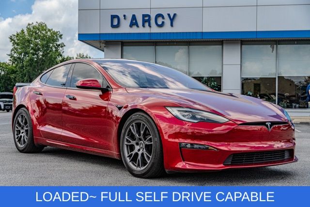Ultra Red 2024 Tesla Model S Sedan All-Wheel Drive 1-Speed Automatic
